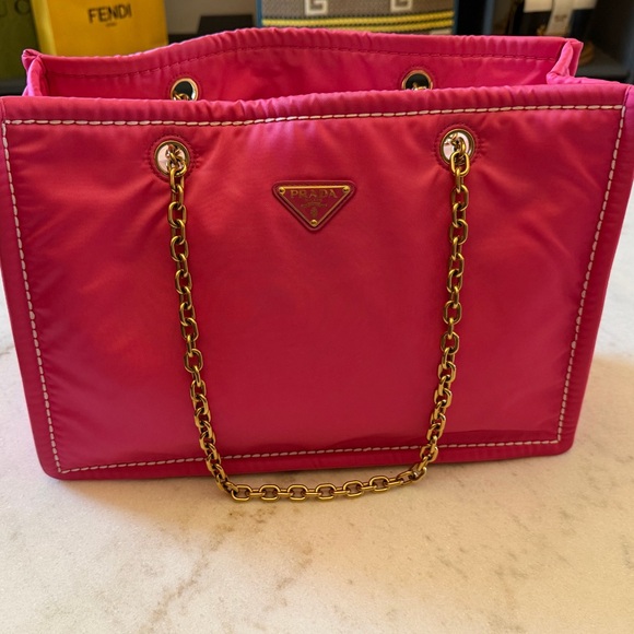 Prada Tessuto chain rare tote purse - Picture 3 of 10